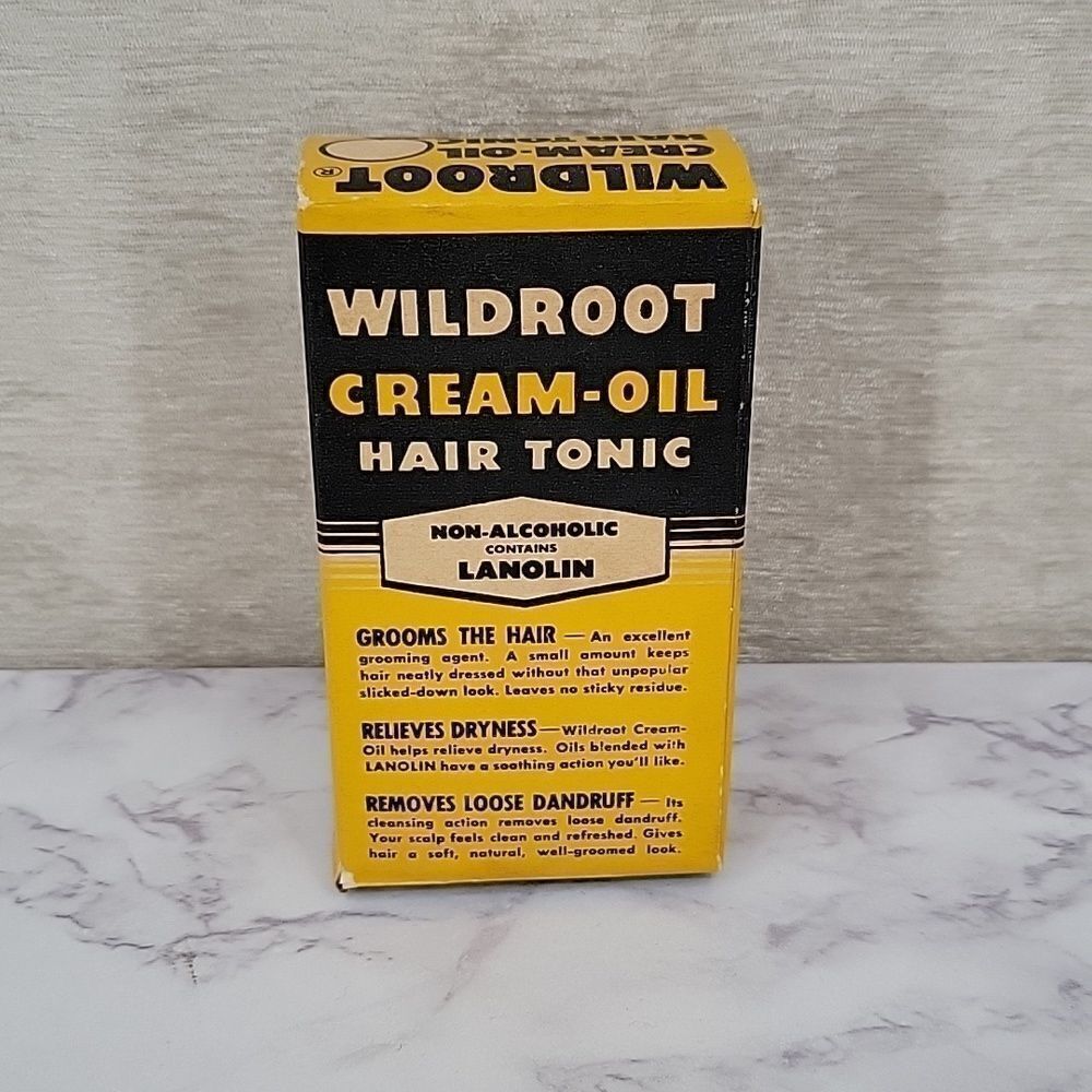 WILDROOT Cream-Oil Hair Tonic Box Only Vintage Advertising Decor Rustic